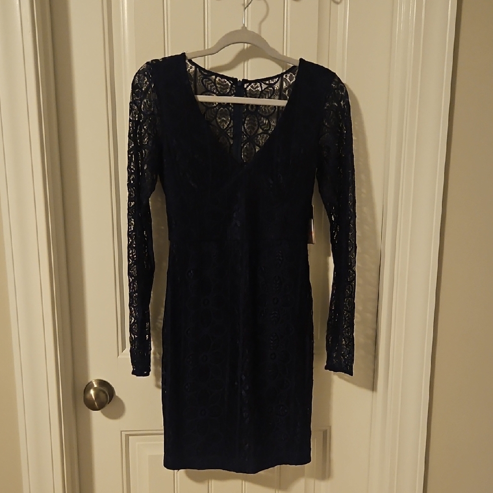 Guess Midnight Blue Lace Dress